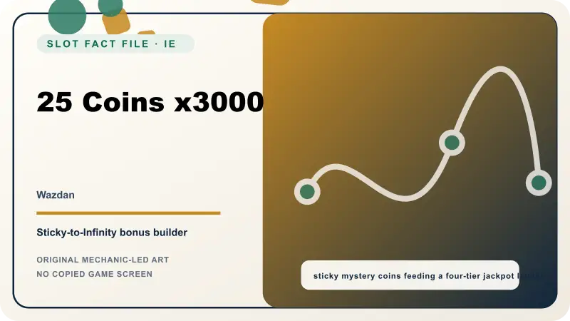 25 Coins x3000: sticky mystery coins feeding a four-tier jackpot ladder