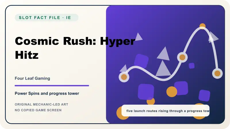 Cosmic Rush: Hyper Hitz: five launch routes rising through a progress tower